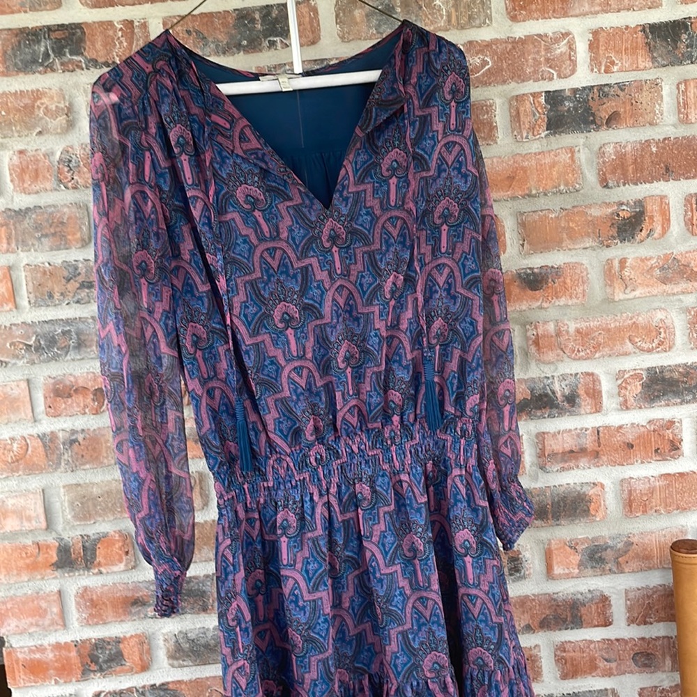 Joie blue and pink dress